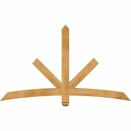 Ekena Millwork Alberta Rough Sawn Timber Gable Bracket, Western Red Cedar, 72"W x 42"H x 4"D x 4"F, 14/12 Pitch GBW072X42X0404ALB00RWR